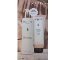 Sothys - Coffret lait hydra-nourrissant 400 ml + gel douche Tiaré/Vanille 200 ml