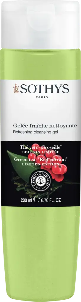 Sothys - Gelée fraîche nettoyante - Thé vert – Groseille – Soin saisonnier - 200 ml 