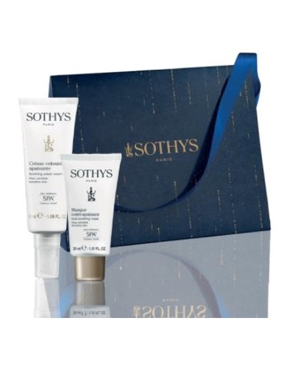 [920463] Sothys - Coffret Eau thermale de Spa – Crème veloutée apaisante + Masque nutri-apaisant