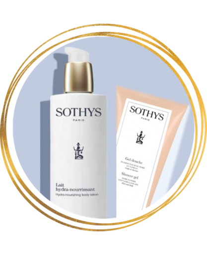 [113208] Sothys - PROMO - Coffret lait hydra-nourrissant 400 ml + gel douche Tiaré/Vanille 200 ml